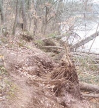 WPSP Lakeshore Trail - crumbling path.JPG