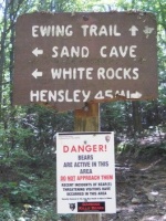 White Rocks - Ewing and Ridge Trails sign.JPG